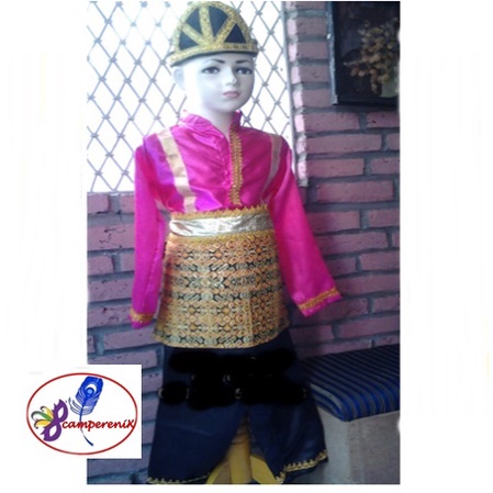 Kostum Karnaval Pakaian Adat Baju Tari Saman Anak PAUD/TK Tradisional Daerah Aceh