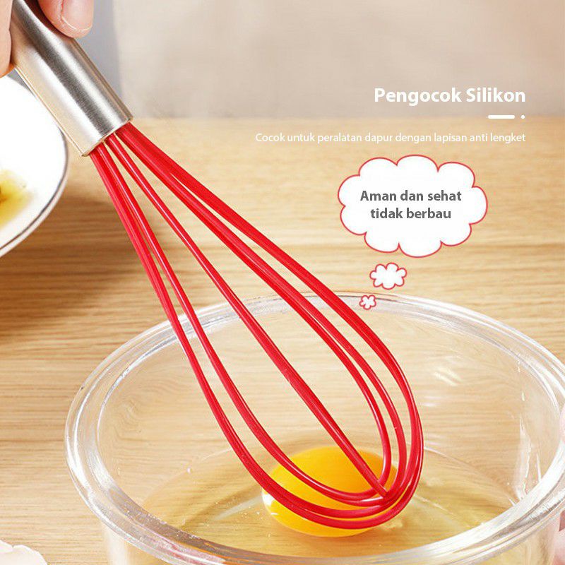 Set 5in1 Kitchen Tool Spatula Silikon Tahan Panas Peratalan Masak Serbaguna