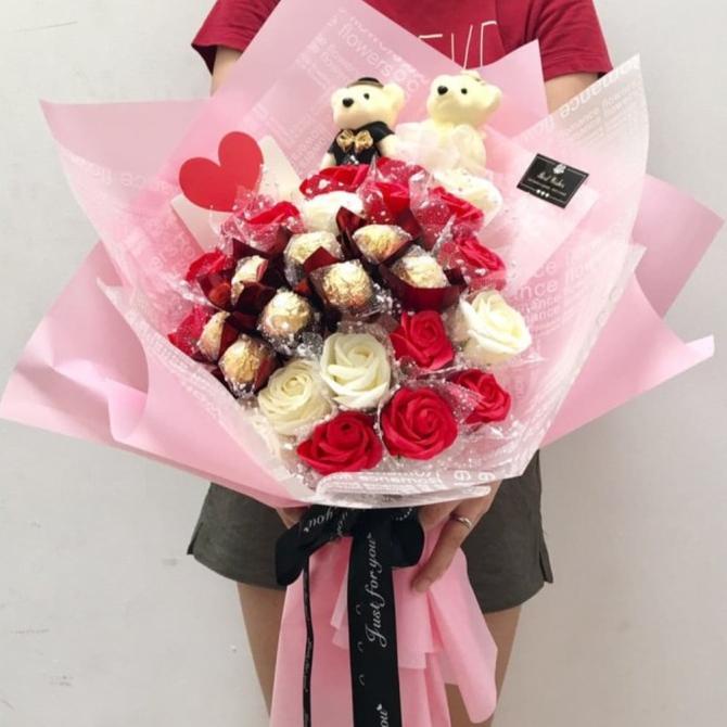 

BUNGA BUKET VALENTINE COKLAT FERRERO ROCHER KADO VALENTINE SPESIAL DG654EAFVD