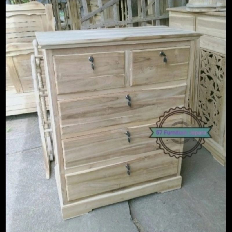 Nakas Laci Minimalis Kayu Jati Mebel Jepara Mentahan