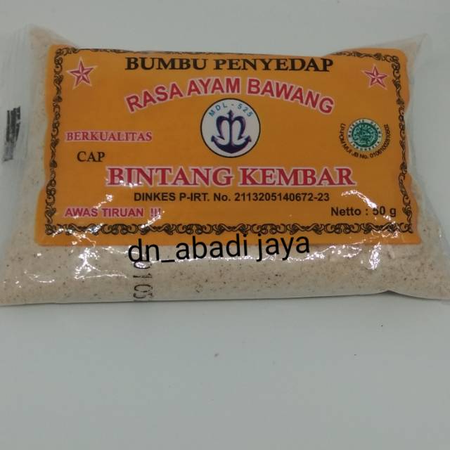 

Bumbu penyedap cap bintang kembar 50gr