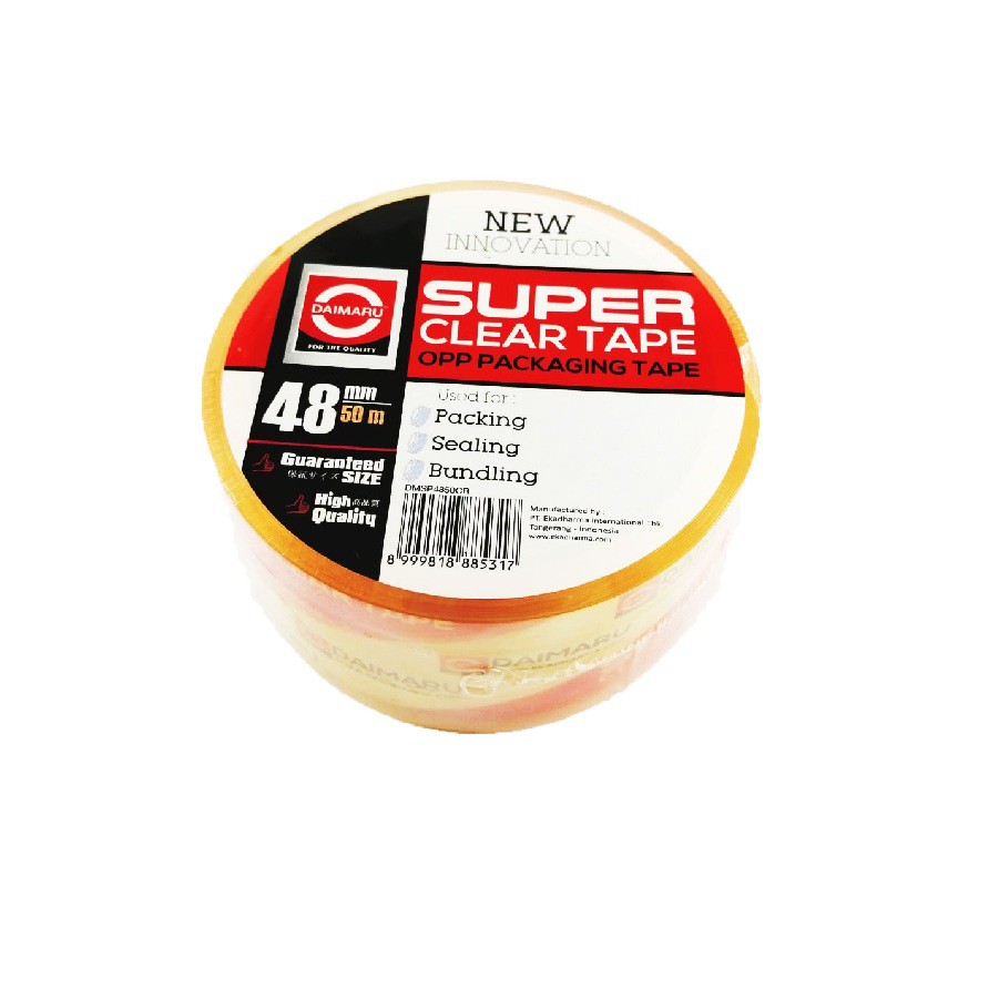 DAIMARU TAPE - LAKBAN - SUPER CLEAR - 2 INCHI 50 METER