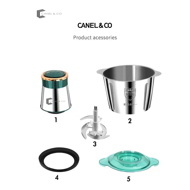 CANEL &amp; CO 250 Watt Shop Chopper Blender /Daging Penggiling Meat /Blender Elektrik Stainless Steel Chopper Grinder/Blender Daging  Stainless/Food Chopper Stainless/Meat Grinder Stainless/Penggiling Daging Stainless