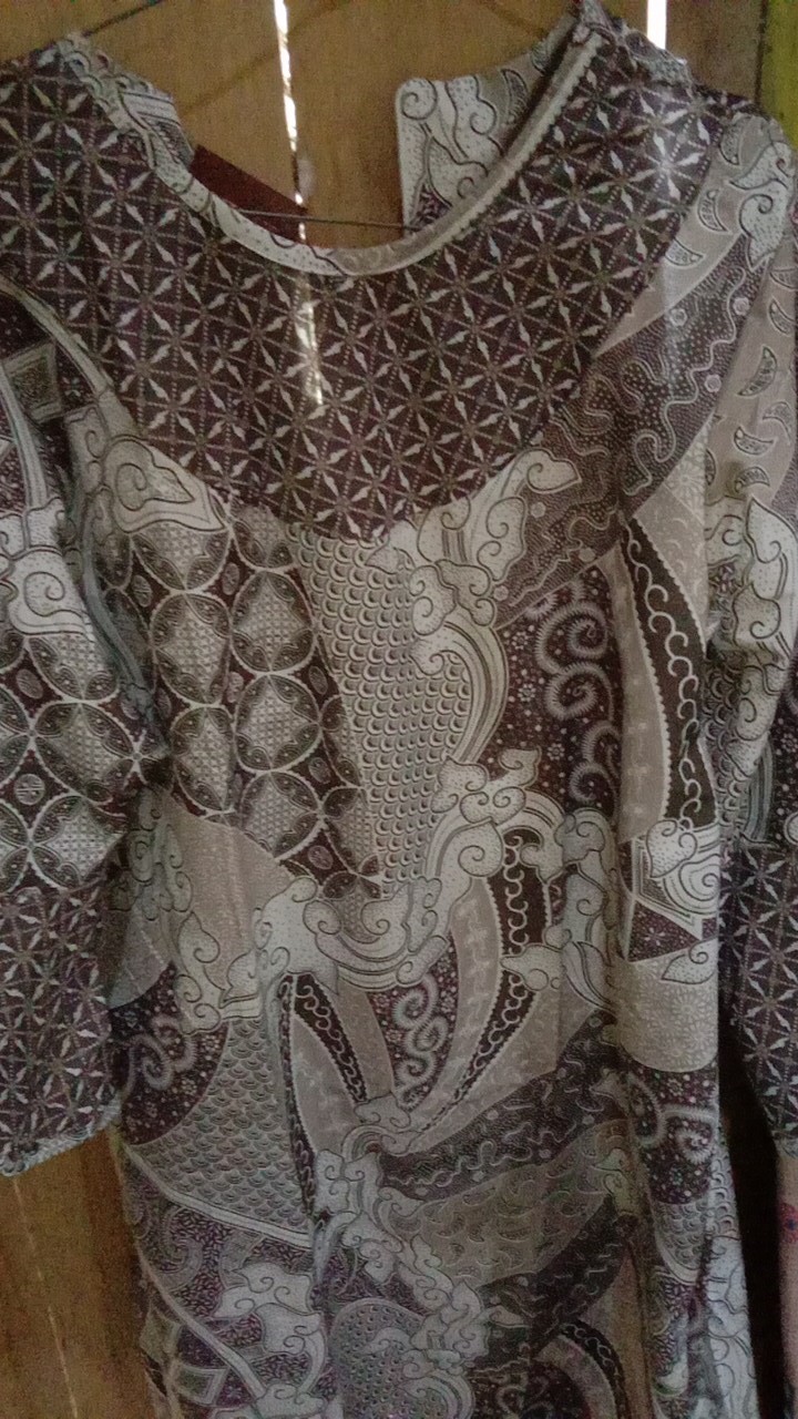 M-l-xl-xxl Jumbo Batik Tunik Wanita Asj Sa Hrb026 Kenongo Pekalongan Sogan Tulis