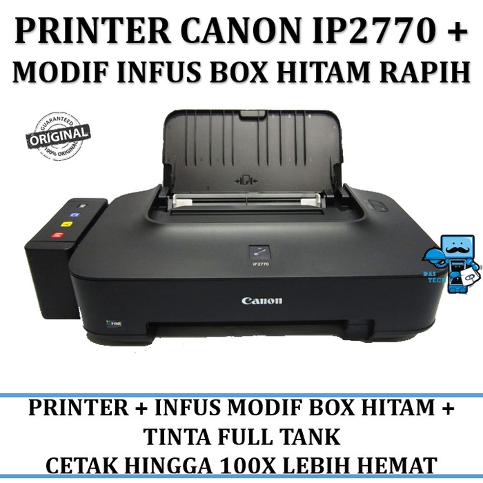 Printer Infus Canon IP2770 IP 2770 Inkjet + PLUS INFUS BOX HITAM RAPIH