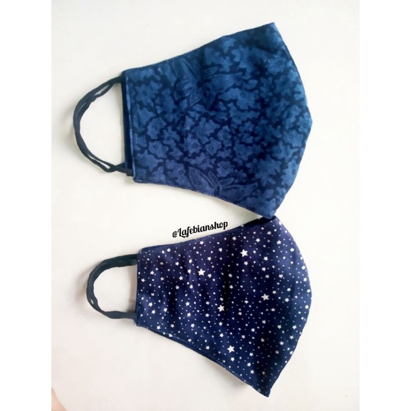 Masker Kain Katun Jepang tokai senko (Navy series)