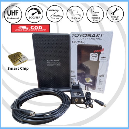 Antena TV Indoor/Outdoor Digital/Analog Toyosaki AIO 235-SC PROMO