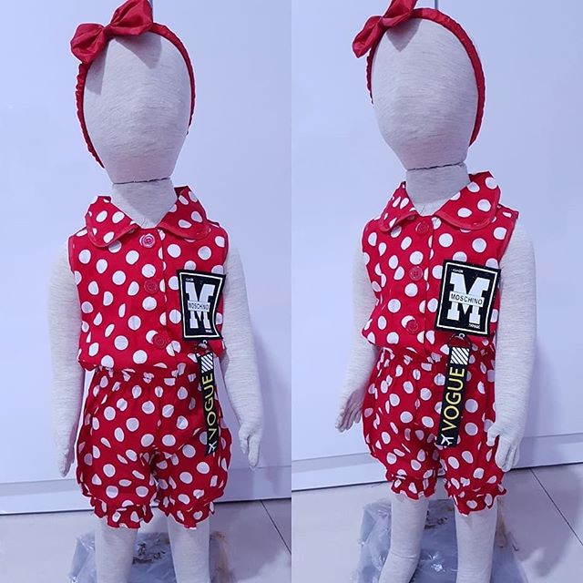 Baby G Collection GFD1706 Jumpsuit Polka Moschino (Free bandana)