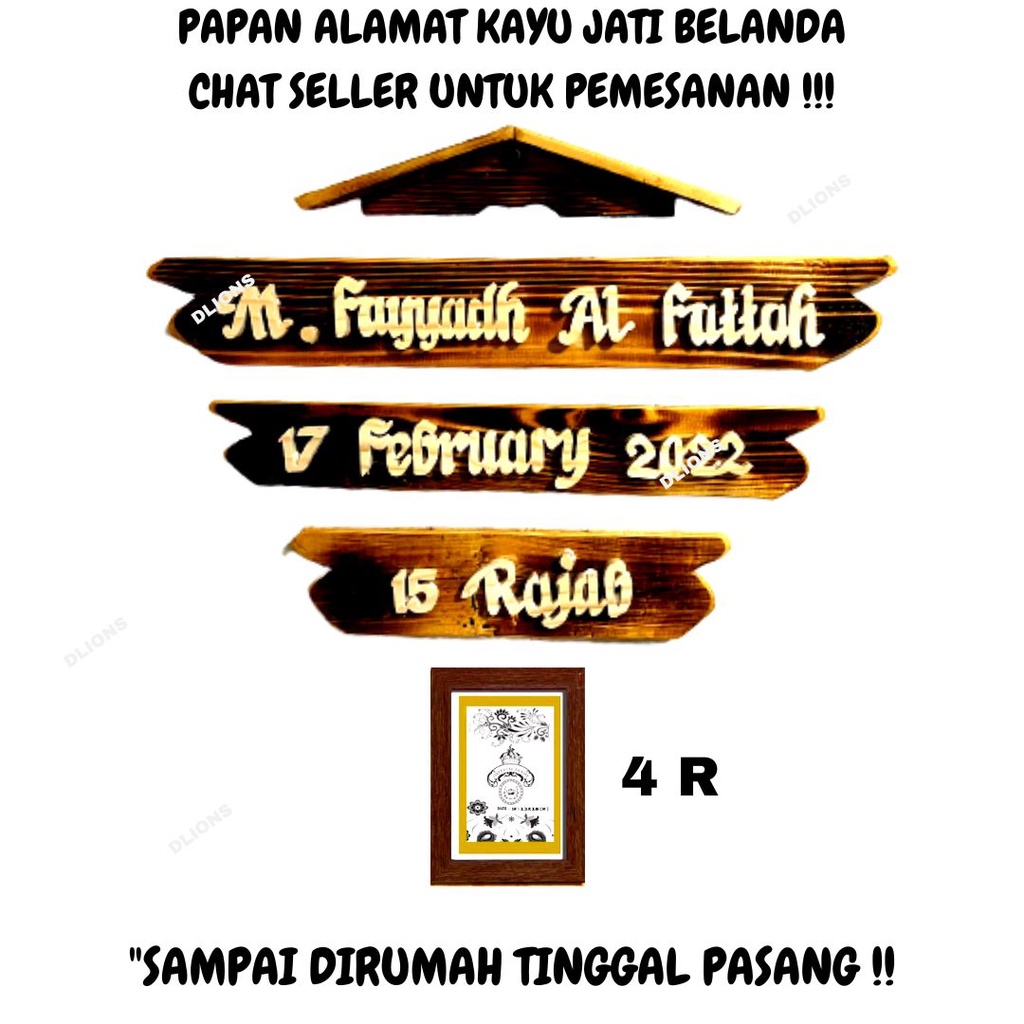 (BISA COD )PAPAN NAMA KAYU JATI BELANDA,CUSTOM REQUEST NAMA,DEKORASI RUMAH DAN DINDING RUMAH,SUDAH DAPAT PAS FOTO 4 R