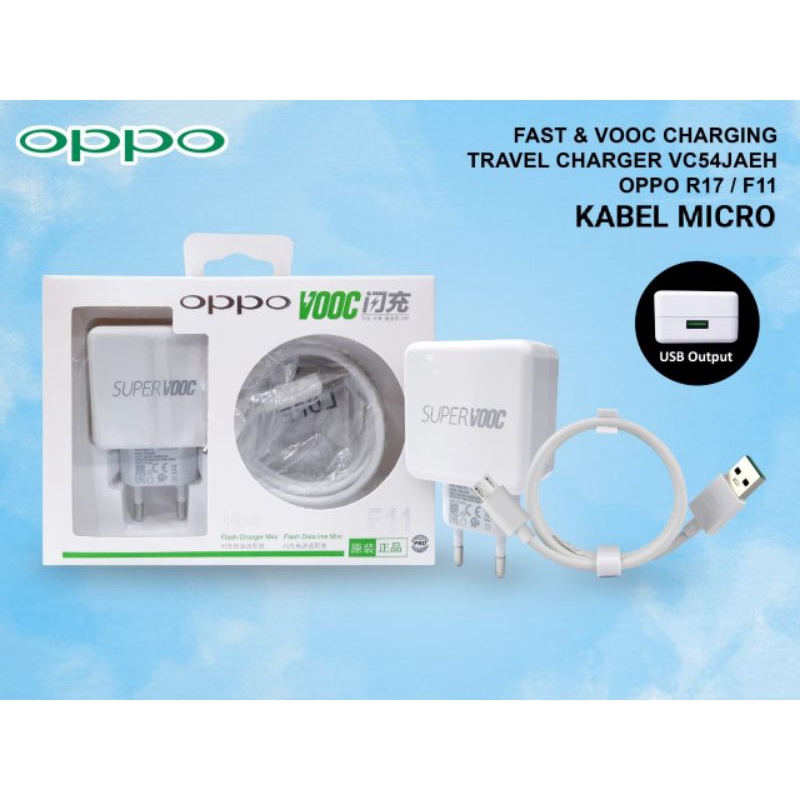 Charger OPPO SUPER VOOC MICROUSB 7 PIN ORIGINAL 100% R15 R17 F11PRO F11 F9