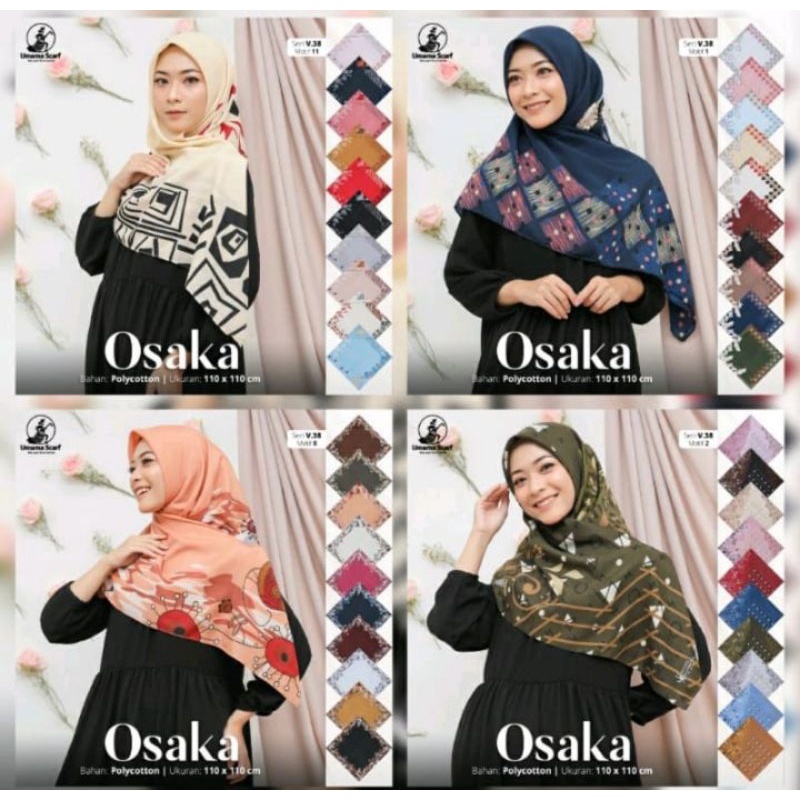 Hijab Segi Empat Motif Osaka Umama Seri Random