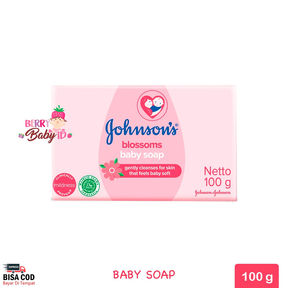 Johnson's Blossoms Baby Soap Sabun Batang Bayi Johnsons 100 gr Berry Mart