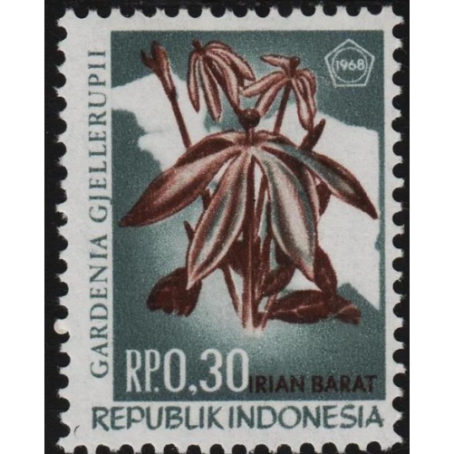 

Perangko Filateli A4-66 Indonesia MNH 1v 17.08.1968 Flora - Fauna Different Colour Grey And Brown