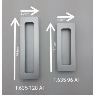  Handle  Tanam  635 Aluminium Tarikan Kotak Geser Pintu 