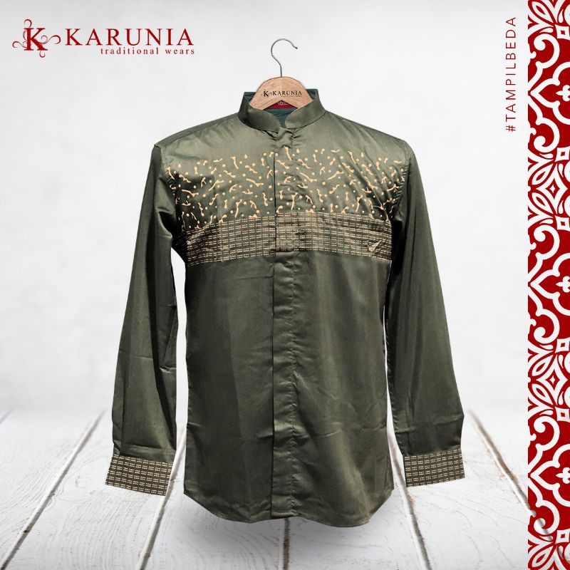 Karunia Batik Koko Hijau Olive Center Cimetris