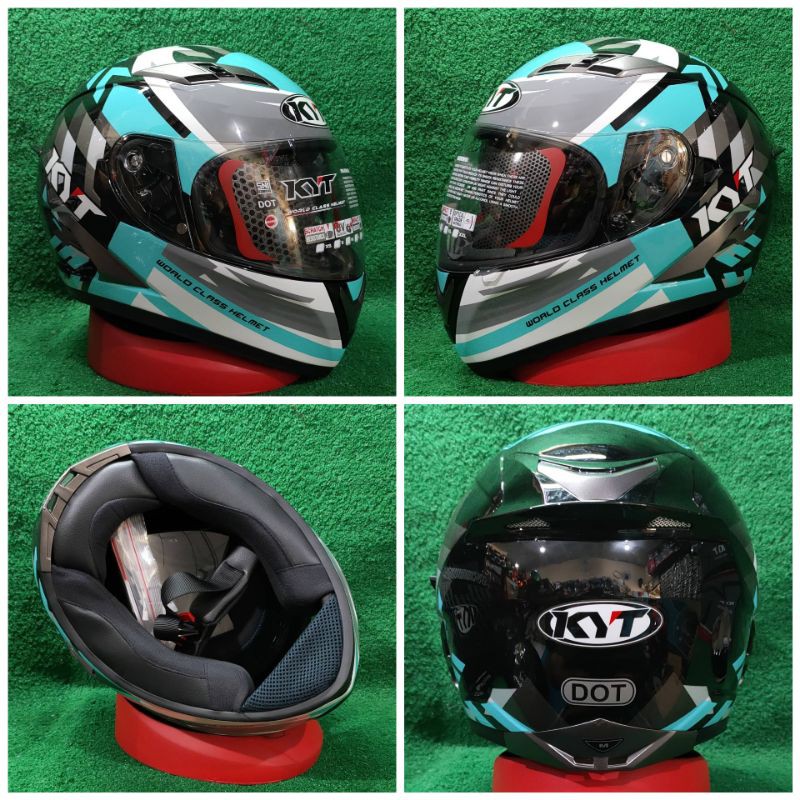 helm KYT falcon2 flow black/ Aqua blue