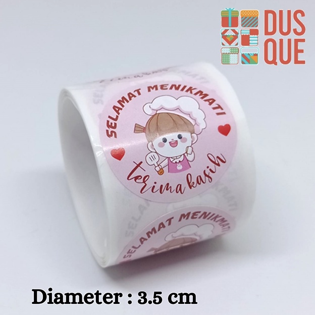 

(10 PCS) STIKER THANK YOU SELAMAT MENIKMATI TERIMAKASIH PINK / STICKER THANK YOU PINK / STIKER SELAMAT MENIKMATI