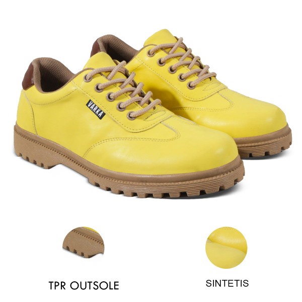 Sepatu Sneakers Wanita V 7351 Brand Varka Sepatu Casual Kets Wanita Trendi Berkualitas - Kuning