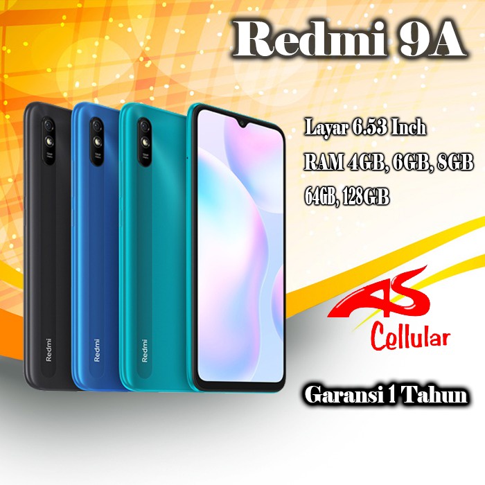 JUAL MURAH Redmi 9A 4/64 GB / 4/128GB Garansi Resmi New TERBARU