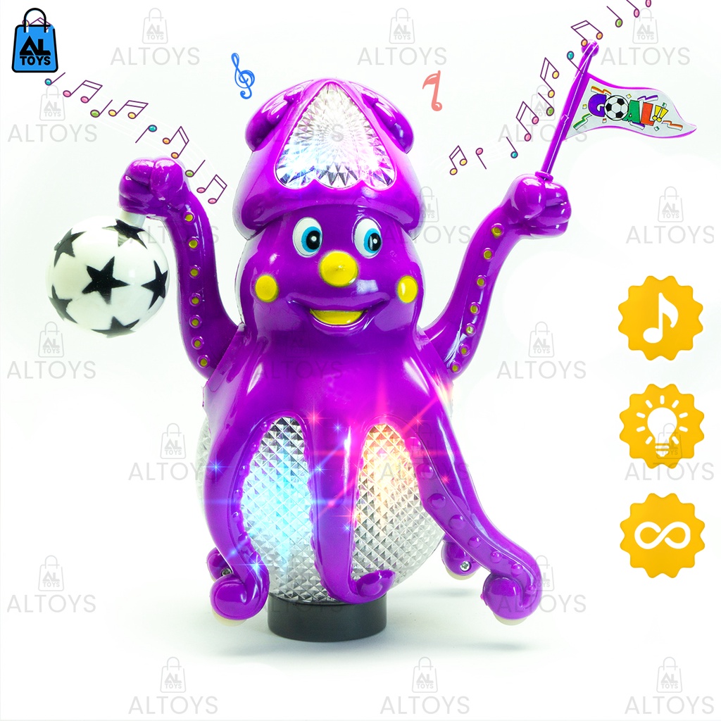 Mainan Octopus Dancing / Gurita Goyang Berjalan Berbunyi Musik Lucu HKR 66-005-188