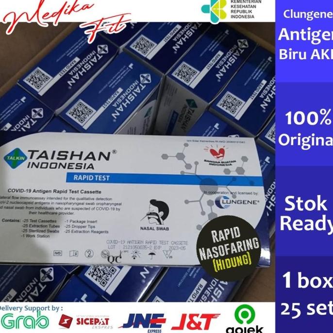 READY STOCK ANTIGEN RAPID TEST (SWAB) TAISHAN BIRU AKD 1 BOX (25SET) | SDFHG5646