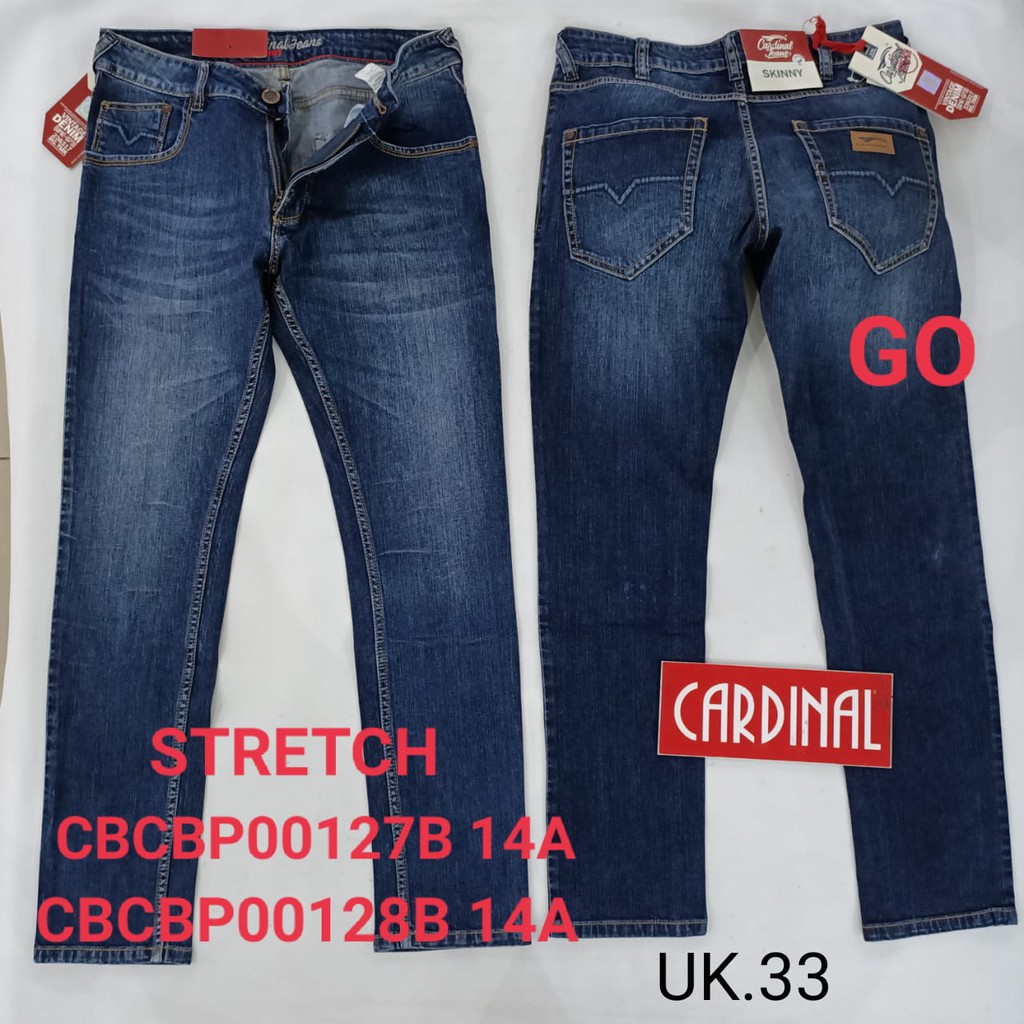 gof 33 CARDINAL CBCBP Celana Panjang Jeans Pria Pencil Stretch Slimfit Super Skinny Sobek Bermuda