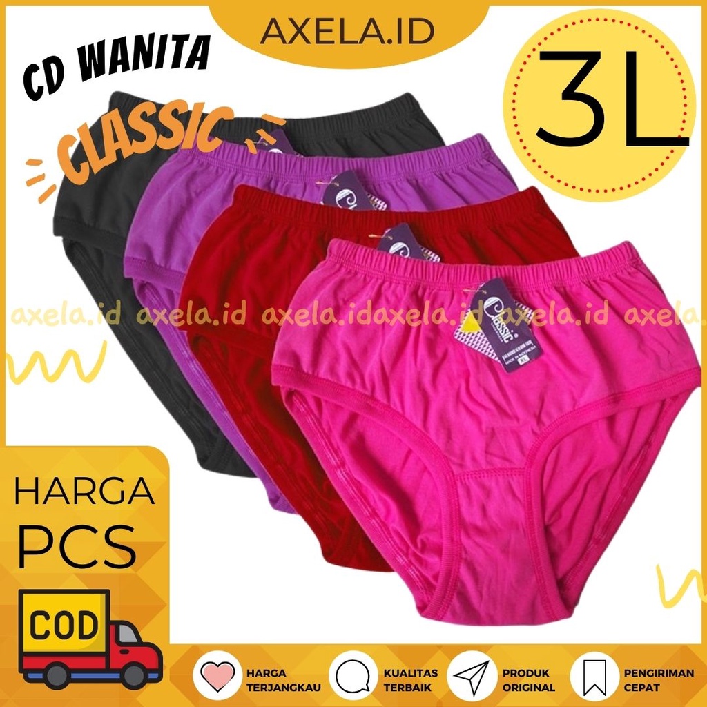 1 pcs celanadalamwanita / cdwanita / LINGERY cd wanita katun / CLASSIC SIZE XXL -AXELA