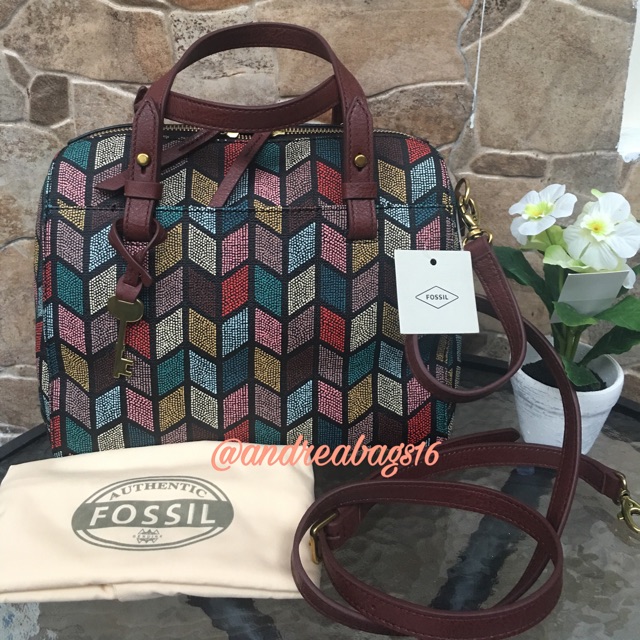 Tas fossil rachelle rachel satchel fall multi original bag