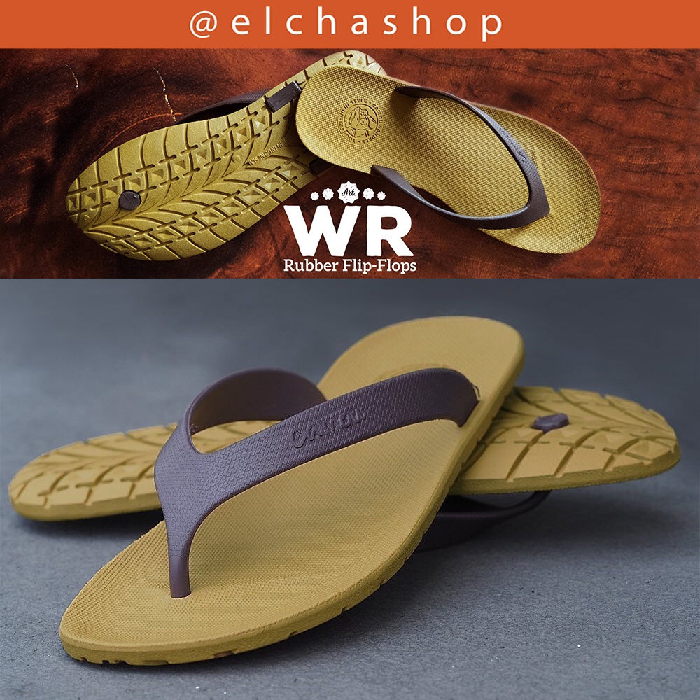 SENDAL JEPIT KEREN CAMOU PRIA WR YELLOW ORIGINAL BAHAN FULL KARET KUNING MODEL TERBARU ANTI LICIN LE