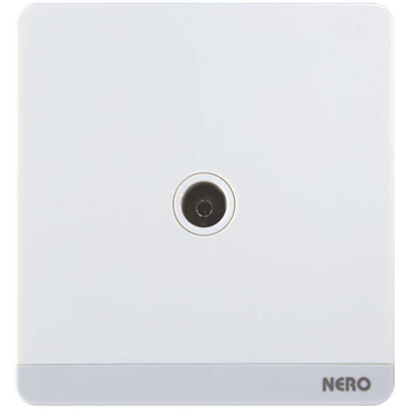 DECORA Q7TV-White 1 Gang TV NERO