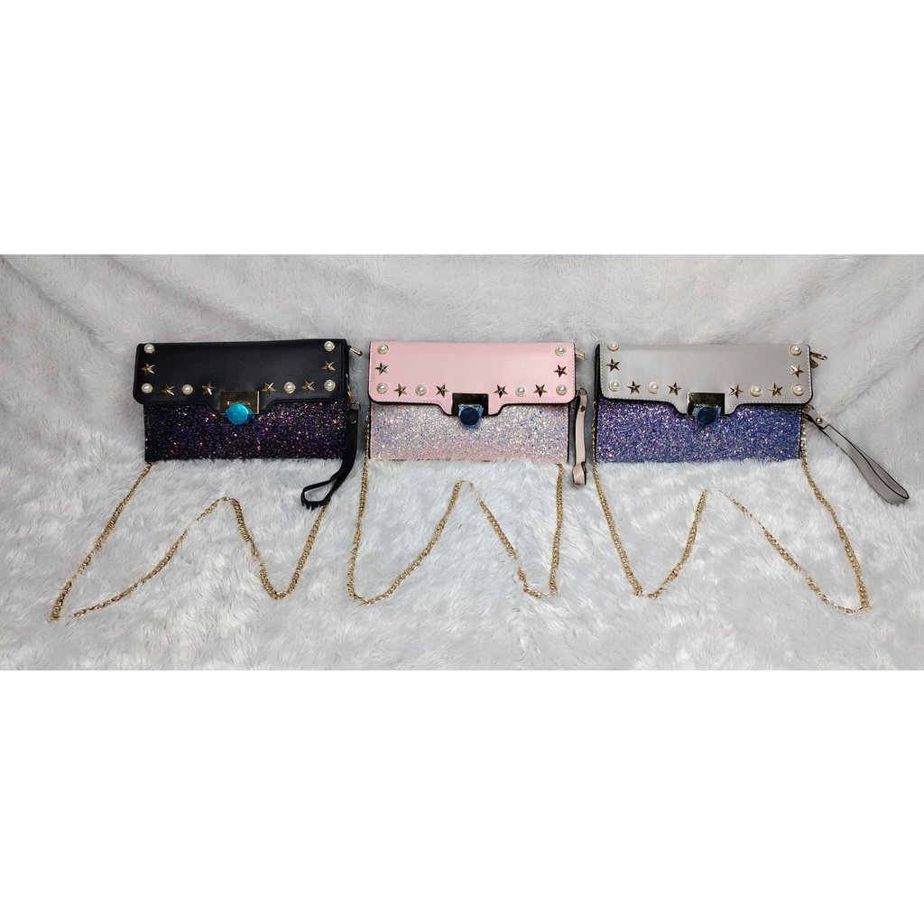 JK 869 1KG MUAT 2PCS TAS CLUTCH PESTA ELEGAN KONDANGAN FASHION IMPORT