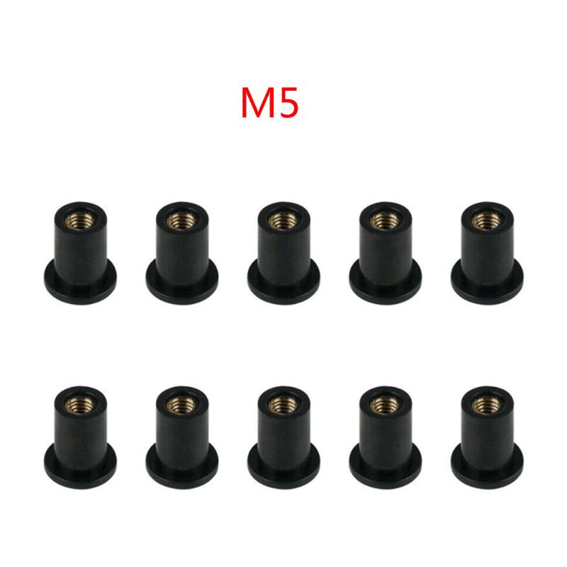 M4/M5/M6 Rubber Well Nuts Blind Fastener Windscreen Windshield Fairing Cowl