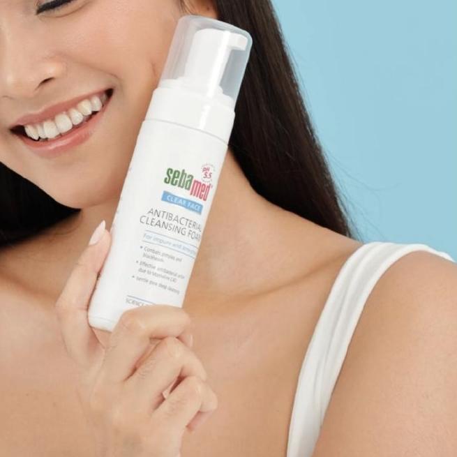 Sebamed Clear Face Antibacterial Cleansing Foam 150ml Anti Bacterial Acne Jerawat Berminyak