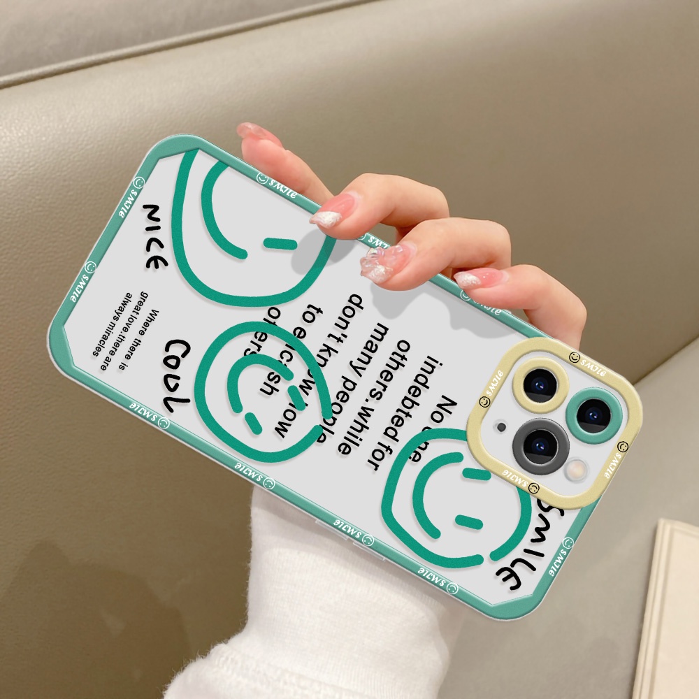 Casing TPU Oppo A9 A5 A15 A16 A74 A3S A12E A95 A55 A74 A5S A16K A76 A96 A36 A31 A52 A72 A92 A1K A33 A32 A11K A5X A19 F11S A5S Motif Smiley