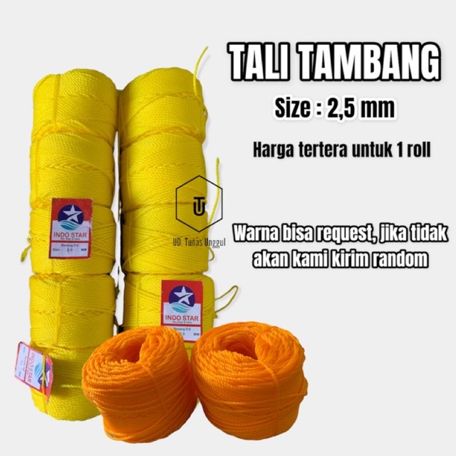 Tali Tampar / Tali Tambang Plastik 2,5mm / Tali layang - layang