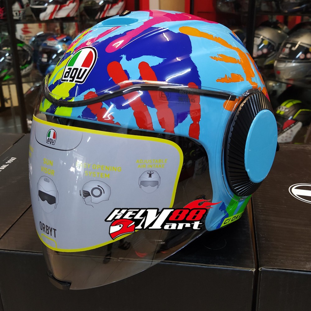Helm agv half face discount
