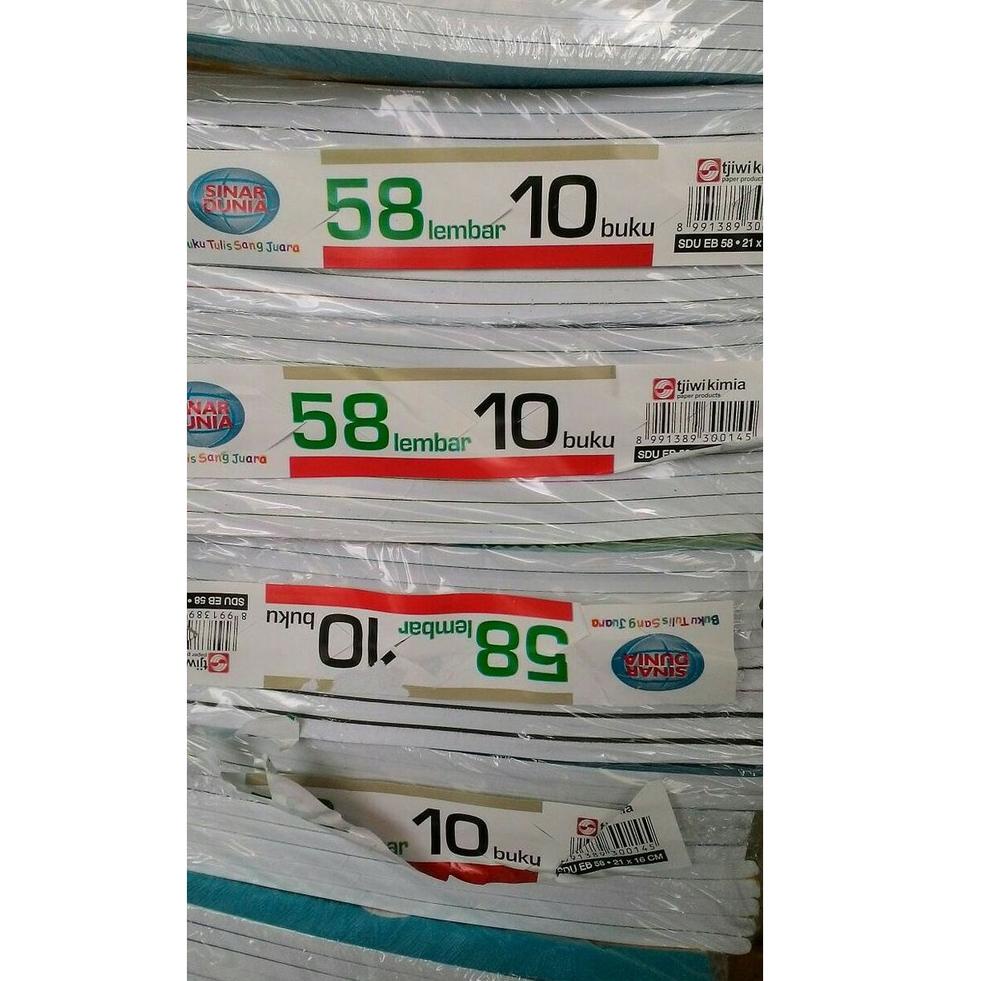 

jpg54 Buku Tulis Bergaris SiDU isi 58 lembar ada 10 buku °•.¸¸.•°`