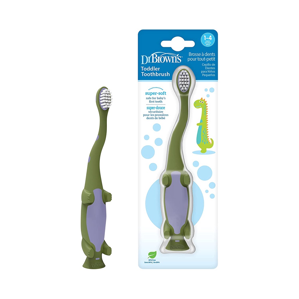 Dr Brown's Toddler Toothbrush Dinosaurus 1-4years