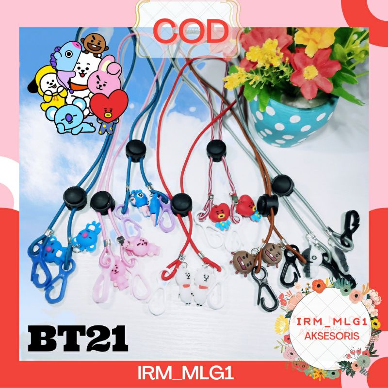 Tali Masker BT21/ Kalung Masker BT21 KPOP BTS Mask Strap Korea / Lanyard BT21 IRM