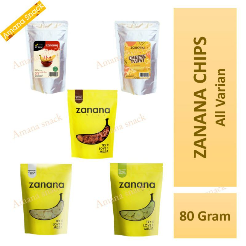 

BEST SELLER Zanana chips all varian - kripik pisang aneka rasa