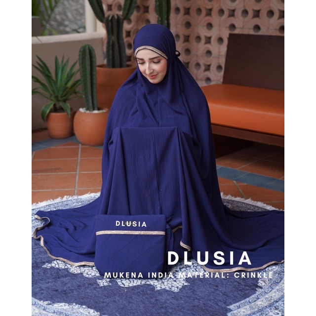 Mukena Arab DLUSIA INDIA Crinkle Jumbo Mukena Mewah Dewasa