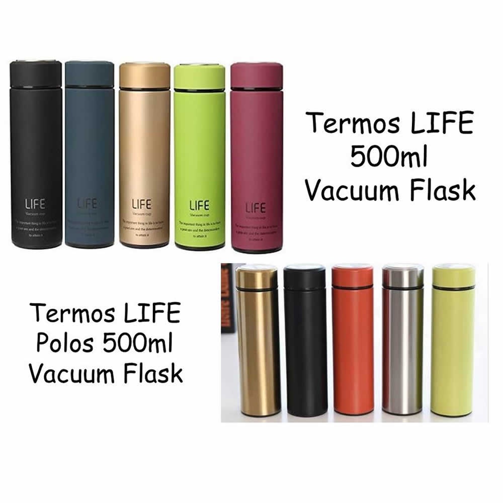 Termos LIFE 500ml Vacuum Flask Botol Air Tahan Panas Stainless