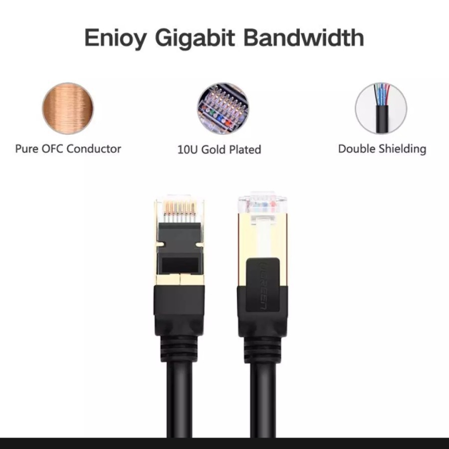 Kabel LAN CAT 7 2 Meter - Flat Version ( Gold Plated )