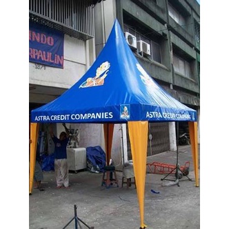 Tenda Kerucut Ukuran 3x3 Model Sarnavil Branding Logo Custom Sesuai Pesanan