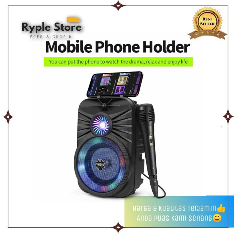 speaker Bluetooth Soonbox S26 5inch extra bass Plus Microphone Suara jernih / Speker soundbar FREE M