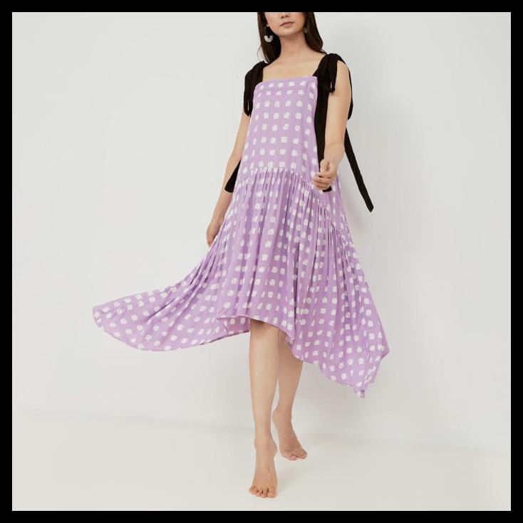 Cuci Gudang Sora Dress - Lilac Square