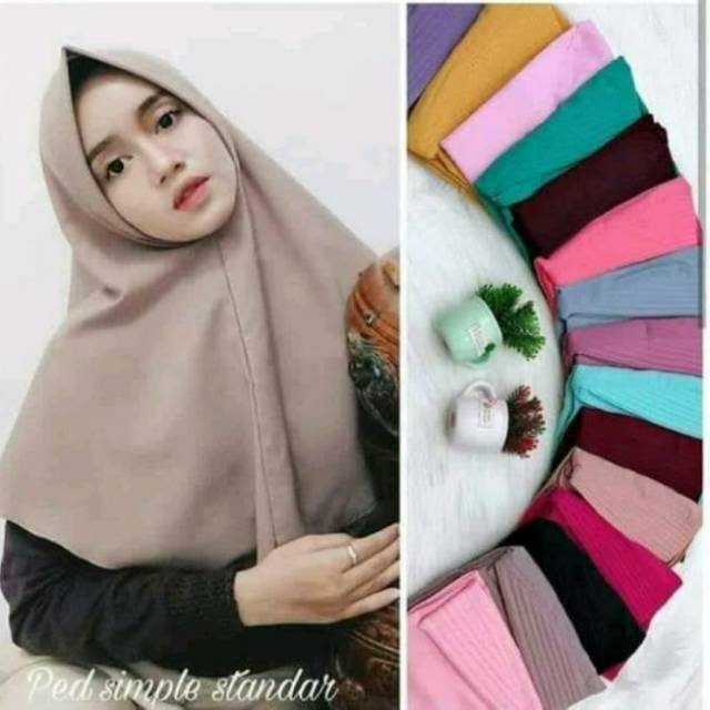 SIMPEL PET/KHIMAR PET/KHIMAR POLOS/JILBAB KHIMAR WOLFIS