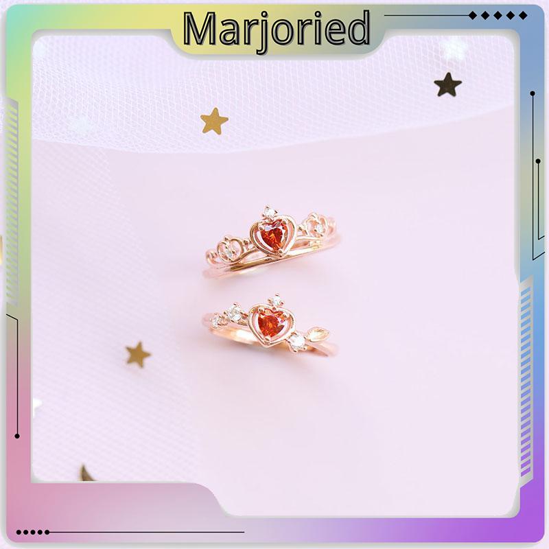 Ready Stock Ring Adjustable Disney Princess Ring 925 Silver Open Crown Ring Version Korea-MJD