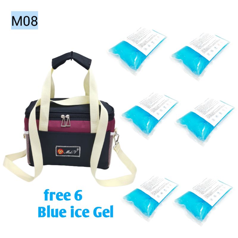 Cooler Bag Mel-v Paket Free Blue ice gel  / Tas Bayi Tas Asi MEL-V / / COOLERBAG / TAS PENDINGIN / TAS FOIL ALUMINIUM / TAS PENDINGIN ASI ASIP WATERPROOF