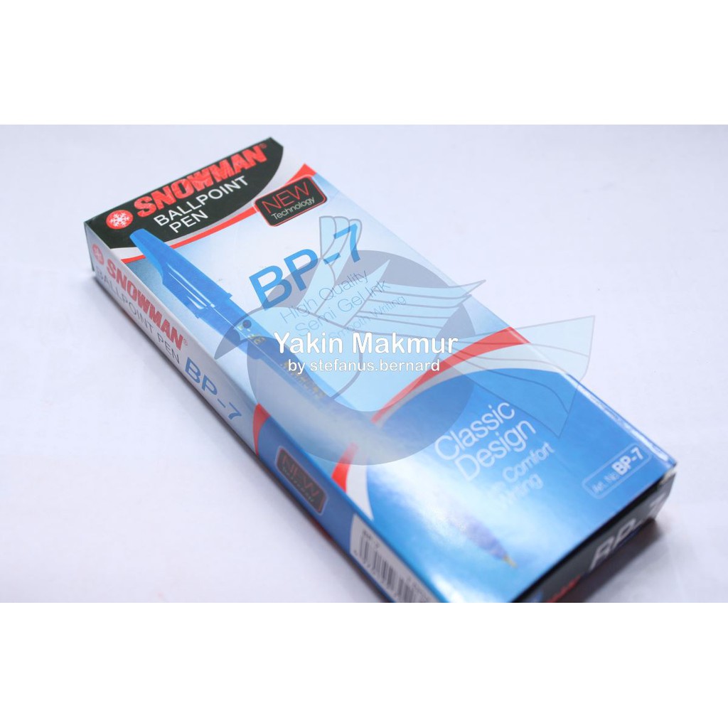 

BALLPOINT PULPEN SNOWMAN BP-7 (1 KOTAK)